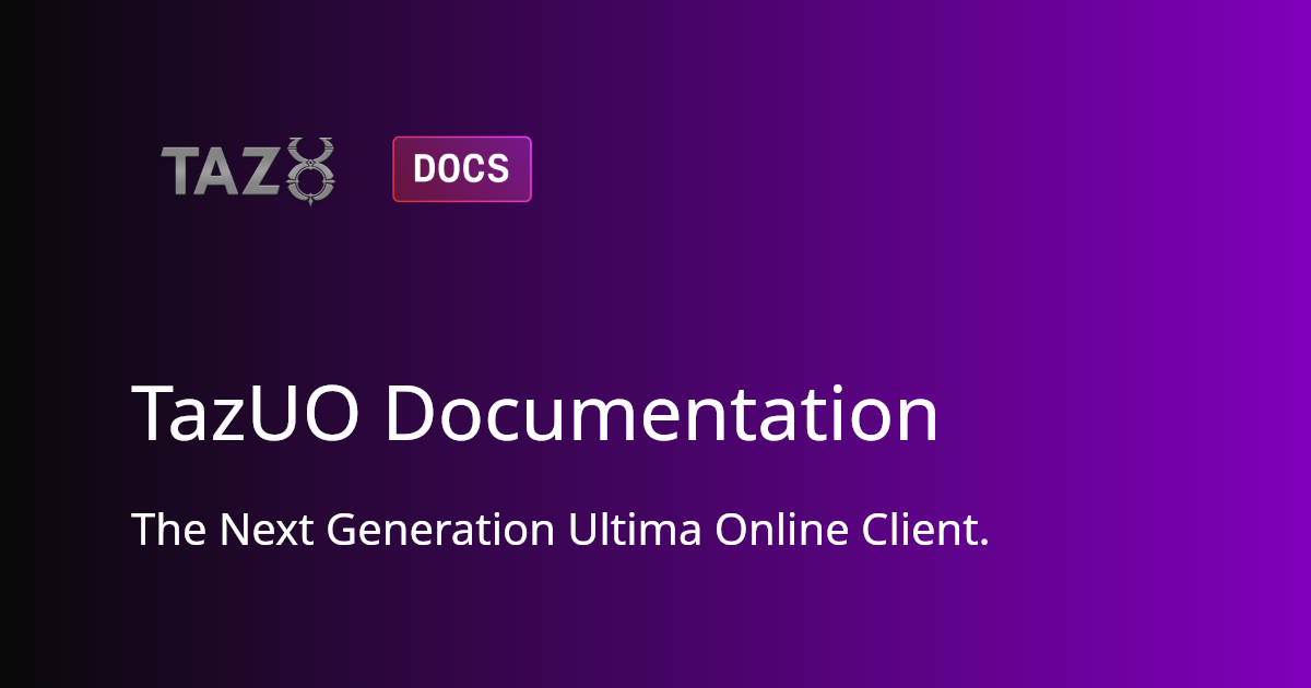 TazUO Documentation | TazUO