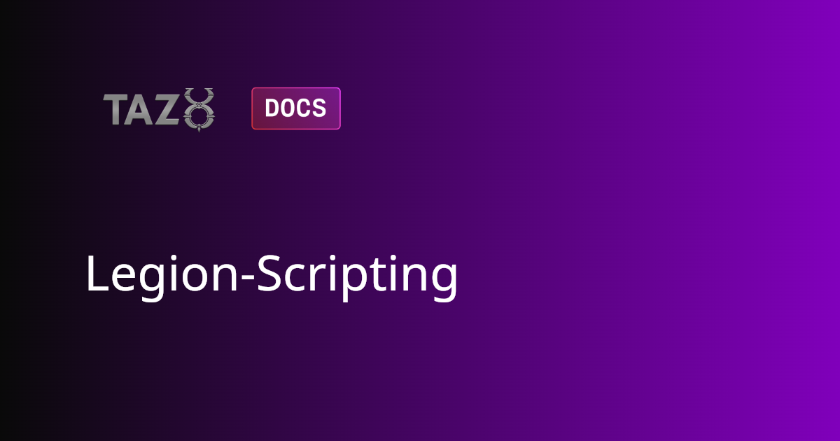 Legion-Scripting | TazUO