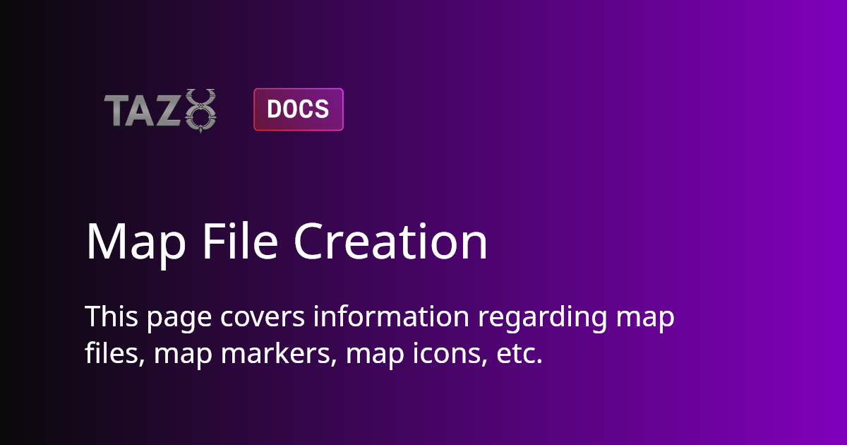 Map File Creation | TazUO